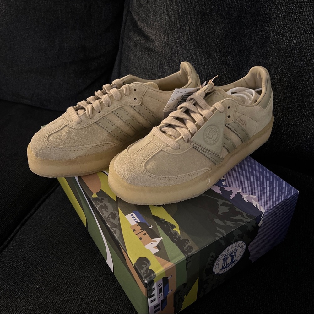 Size 5.5M/7W - adidas Samba Ronnie Fieg x Clarks x 8th Street Low Savannah